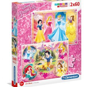 puzzle 2x60 pzas princesas disney