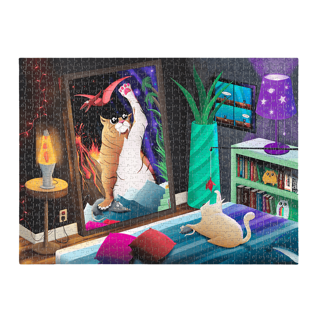 Puzzle 1000 pcs Cat Mirror2